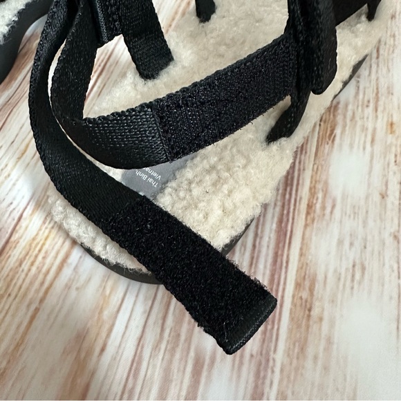 Everlane Black The ReNew Teddy Sherpa Lined Sport Sandal Size 7 - Picture 12 of 16